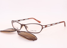 NEW TAKUMI T9730 BROWN POLARIZED EYEGLASSES SUNGLASSES W/CLIP ON 53-16