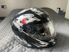 Shoei XR1000 XR-1000 Motorcycle Helmet Cherub Sword Skull Size L See Desc TC
