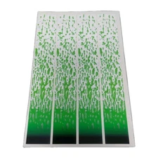 12 Pack 7" Arrow Wraps: White w/ Green Splatter: Vinyl Stickers: 1" Wide