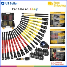 Magnetic Nut Driver Bit Set Chrome Vanadium Impact Drill SAE Metric PH1 PH2