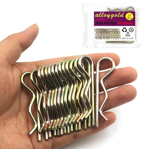 Lot De 12 Goupilles Fendues Lourdes (Hitch Pins) - M3x60 Mm - Zinc Blanc - Neuf