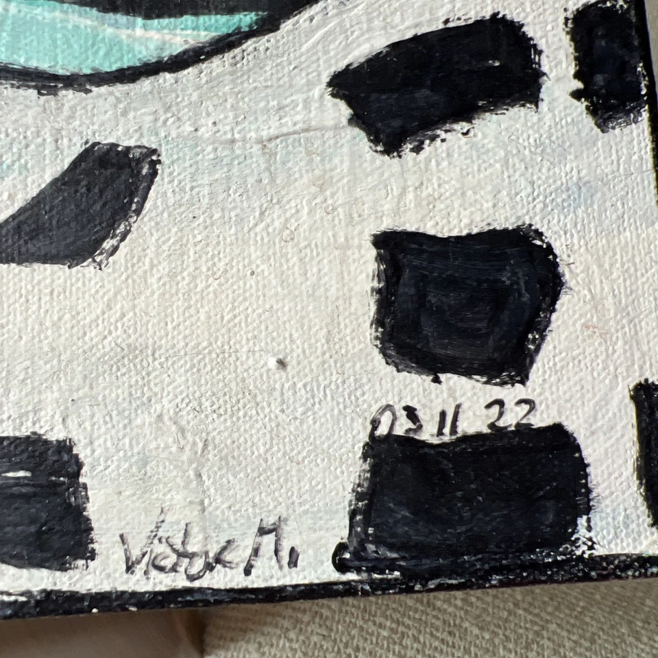 Pop Surrealism Original Acrylic Painting Monkey in Sneakers by Victor M • 20x20 - Image 3 of 4