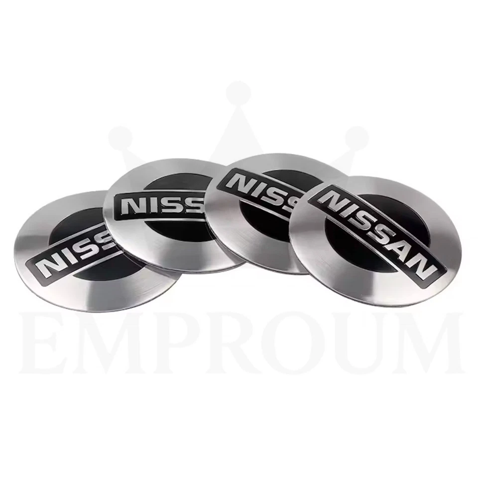 Set of 4 Nissan Wheel Center Cap Stickers  56mm For Nissan  Foto 4 de 4