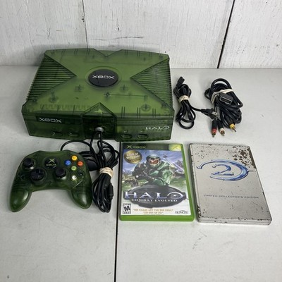 Original Xbox Halo Special Edition Green Console Bundle, Controller, Halo 1 & 2