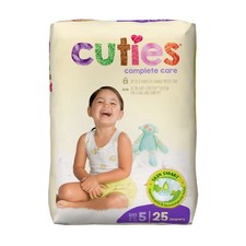 Cuties Complete Care Baby Diaper Size 5 Over 27 lbs. CDB005 200 Ct 0.38 per diaper