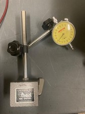 Magnetic Base With A No. Peacock Dial Indicator 0001 Lmm Rev Counter