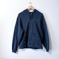 Vintage Y2K Black Nike Men s Full Zip Up Long Sleeve Logo Hoodie Sweatshirt