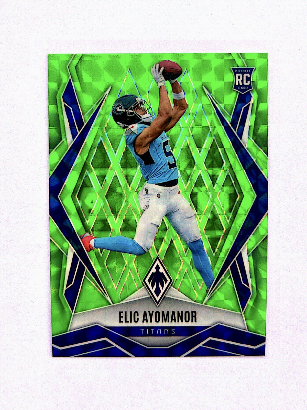 2025 Panini Phoenix - Rookies Elic Ayomanor #167 Lime Green Pyramids /285 (RC)