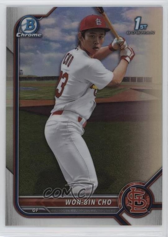 2022 Bowman Chrome Prospects Refractor 169/499 Won-Bin Cho #BCP-154 nd3