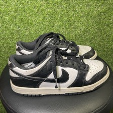 Youth Size 5Y - Nike Dunk Low Black White Leather CW1590-100    Pandas