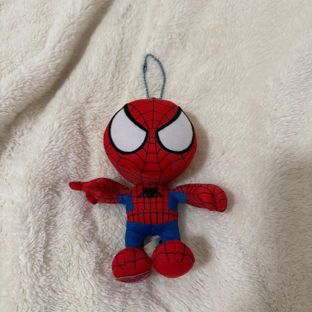 Spider-Man USJ Plush Mascot Keychain, Park Store Purchase,