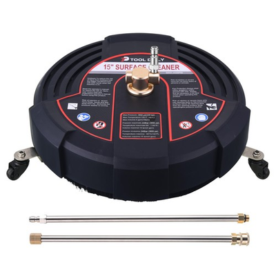 #ad 15 Inch Pressure Washer Surface Cleaner with 3 Wheels 2 Extension Wands Sur... $96.30
