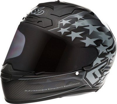 6D ATS-1R Carbon Patriot Motorcycle Helmet Black XXL