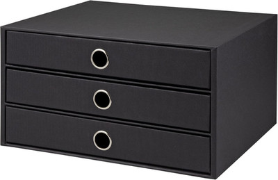 Rössler SOHO 3Er Schubladenbox A4 Aus Papier | Büro Organizer Schreibtisch| Schu