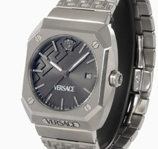 Versace Antares Quartz Watch, Titanium, Grey, 44 x 41.5 mm, VE8F00524