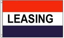LEASING Red White Blue Retail Business Message Flag 3x5 ft NYLON Made in USA