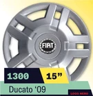 4 x FOR FIAT DUCATO 2009 1300LN 15" WHEEL TRIMS HUBCAPS