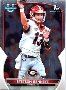 2022 Bowman Chrome University #39 Stetson Bennett Rookie RC 1st Base Georgia