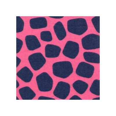 04969 Amazon Safari Giraffe Pink Navy - Flannel Quarter Yard