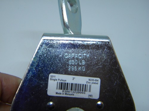 Polea única giratoria National Hardware N220-004 3211 en galvanizado 650 lb. límite - Imagen 2 de 4