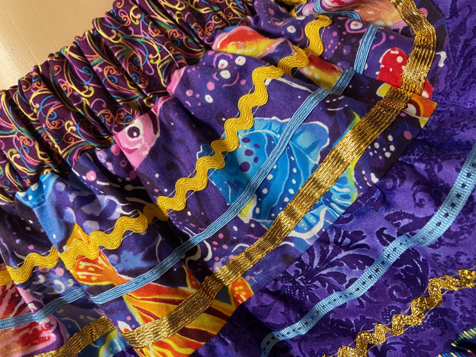 NWOT Mondiki purple tiered Square Dance Fiesta Skirt eBay