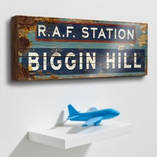 RAF Biggin Hill Sign Vintage Style MOD Battle Britain Operations Airfield Plaque