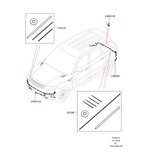 Front Bumper Wiring Harness For Land Rover Range Rover Sport L494 14-17 LR058434 - Bild 9 von 9
