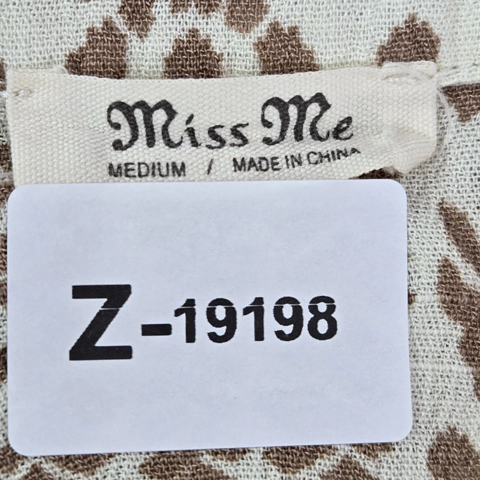 Vestido Miss Me Mujer Mediano Beige Floral Geométrico Midi Línea A Cuello Boho Foto 2 de 4