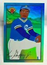 Ken Griffey Jr. 2021 Topps X 1989 Bowman by Keith Shore Teal Refractor SP #KG4