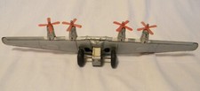 ANTIQUE TIN LITHO FRICTION TOY AIRPLANE WINGS MISSING FUSELAGE