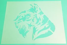 SCHNAUZER Stencil Dog Breed Face Miniature Giant 8.5" x 11" Plastic Sheet BK51