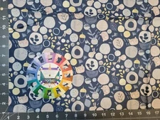 Forest Animals Bear Rabbits Dots On Blue By Dear Stella 1 Yard