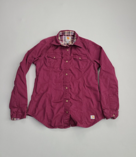 Carhartt Jacket Womens Extra Small Purple Button Up Outdoor Casual Ladies - 第 1/9 張圖片
