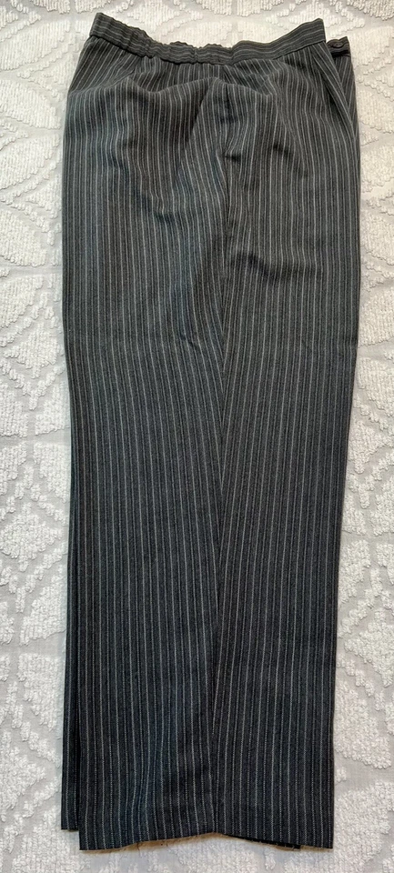 Vtg Y2K Fashion Bug Career Dress Pant Women Sz 18/20 Gray Pinstripe Elastic Back - Image 4 of 4