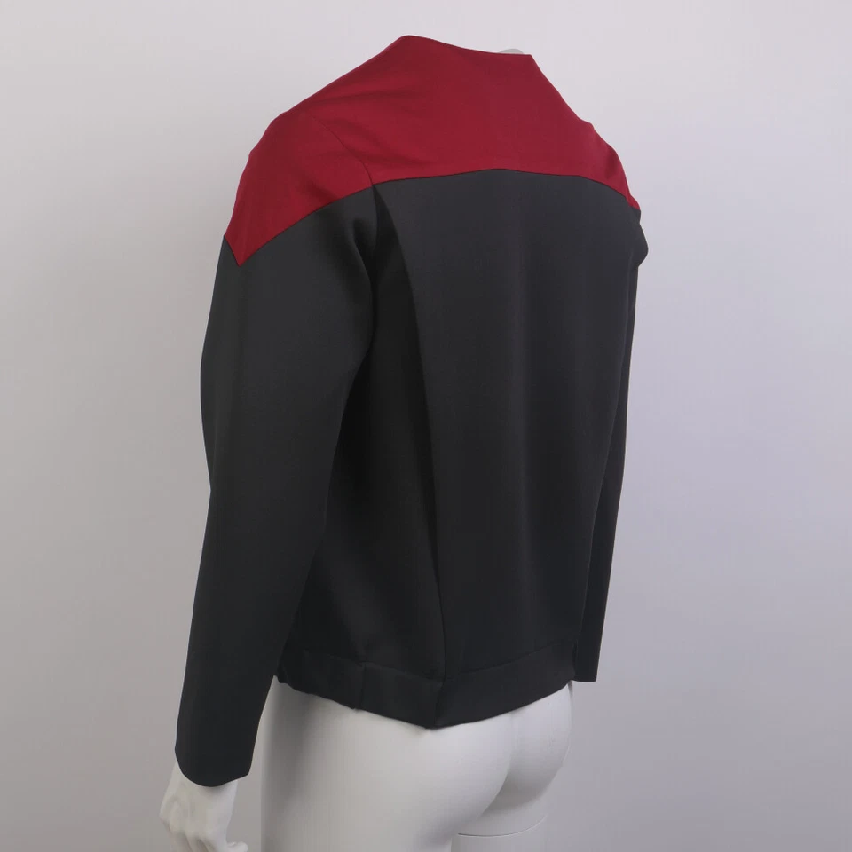 Para Deep Space Nine DSN Rojo Riker Uniformes Voyager Flota Estelar Chaqueta Disfraces Foto 4 de 4