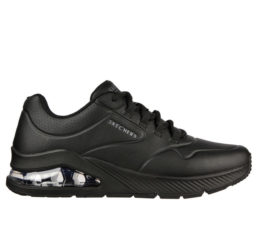 Skechers Wide Fit Sport Black Men's shoes Air Cushion Memory Foam Comfort 232181