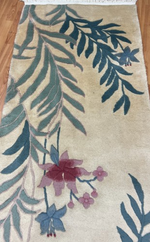 2'6" x 12'2" Chinese Art Deco Oriental Rug Floor Runner - Hand Made - 100% Wool - Picture 4 of 11