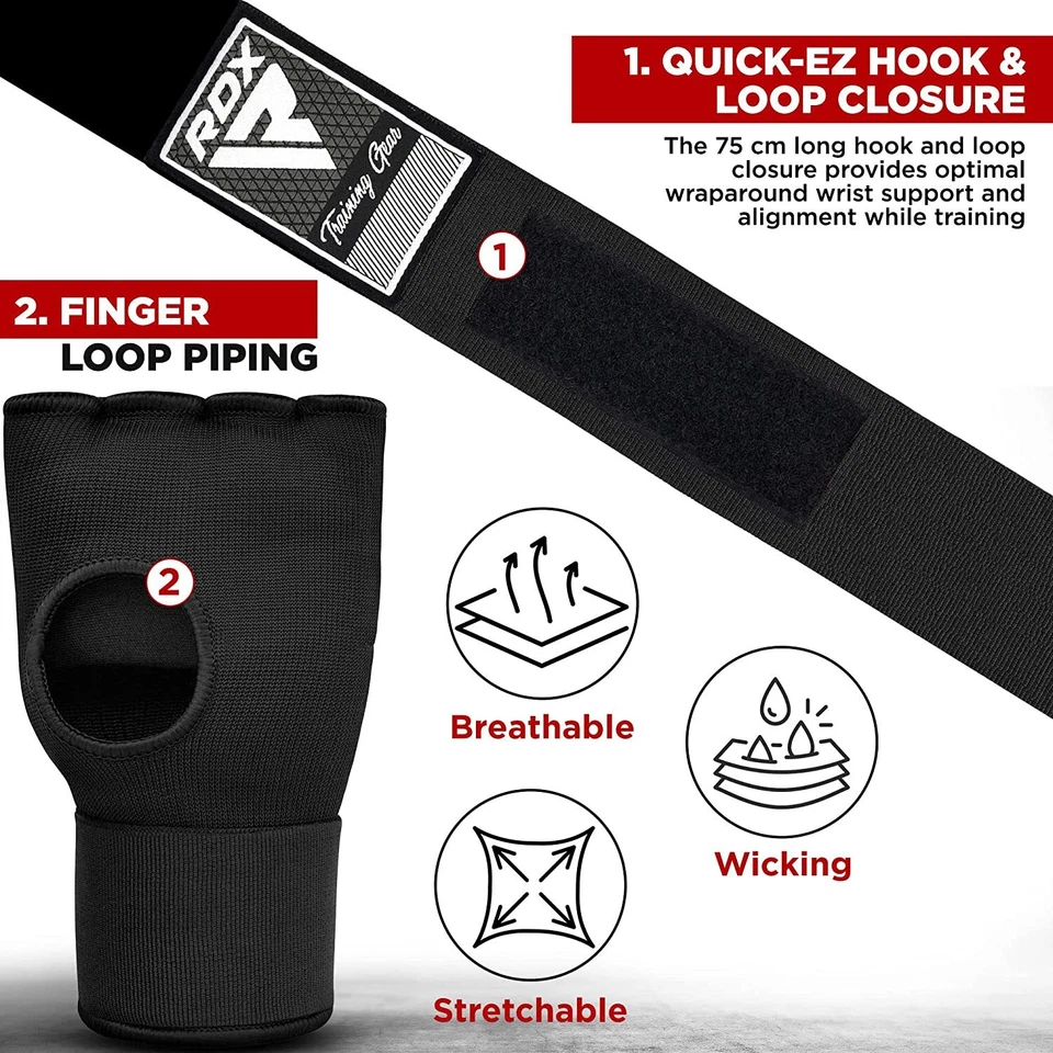 Boxing Hand Wraps by RDX, Boxing, Gloves, Muay Thai, Wrist Wraps, Padded Gloves - Image 4 of 4