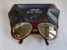Vintage Obermeyer Cebe Super Rallye 619 MIRROR SKI Sunglasses France Red 
