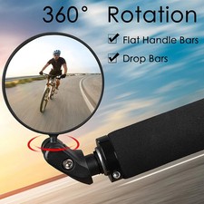 2 Pack 360 Round Bike Mirror Ebike Rear View Convex Bicycle Mirror