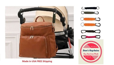 (2) PCS x 6 ''  Paracord Keychain Carabiner 100's uses Made USA Veteran Owned Co.