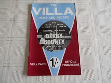Aston Villa v Derby County Football League Division 2 1969