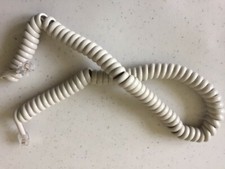 4 Feet Telephone Modular Coiled Handset Cord Ash Color , RJ9, 4ft, 4'