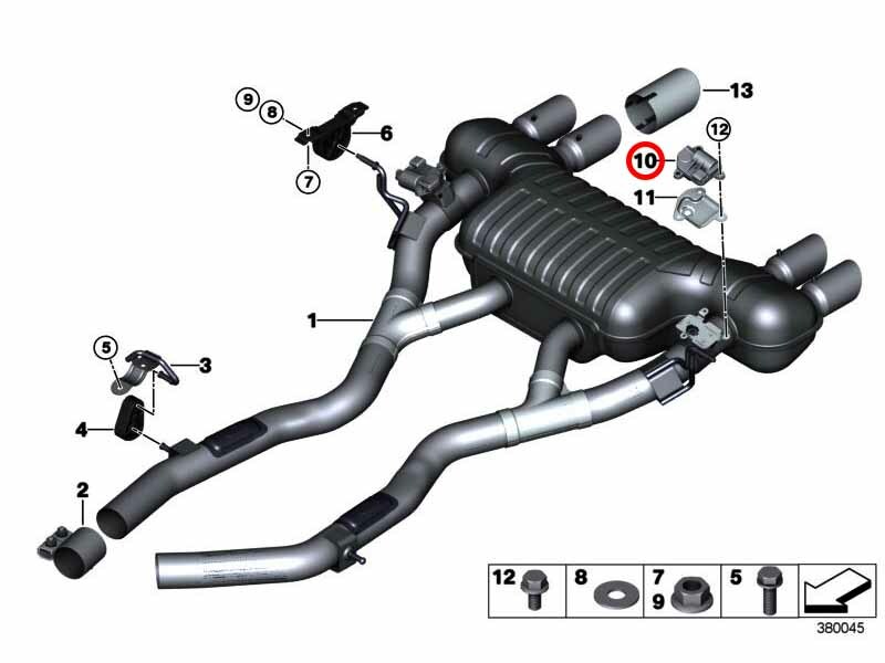 BMW M2 E87 M3 F80 M4 F82 F83 Rear Exhaust Actuator Drive, Exhaust Flap