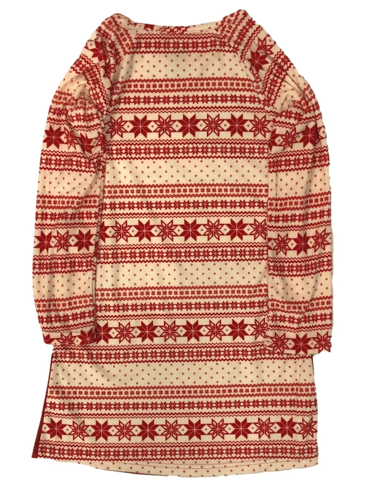 Camisón camisón de franela copo de nieve rojo Believe Unicornio para niñas Foto 2 de 2