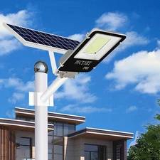 1600W Aluminum Outdoor Commercial Solar Street Light Lamp Dusk-To-Dawn Road Lamp