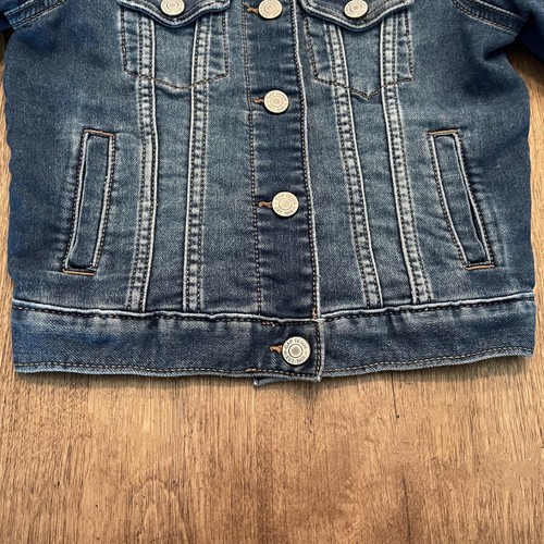 Girl's Size 4 - 5 X-Small Gap Denim Soft Distressed Blue Denim Jean Jacket - Picture 6 of 12