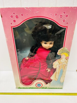 PUPPEN MANUELA JADE PUPPE HÖHE 45 cm UNGEFÄHR BRANDNEU VINTAGE!!!ROT