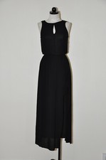 Ella Moss Black Rayon Sexy Cutout High Leg Slit Long Maxi Tank Dress Women S