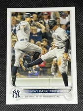 2022 Topps Series 2 AARON JUDGE/GIANCARLO STANTON #399 FENWAY PARK FIREWORKS
